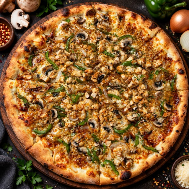 Teriyaki Chicken Pizza.