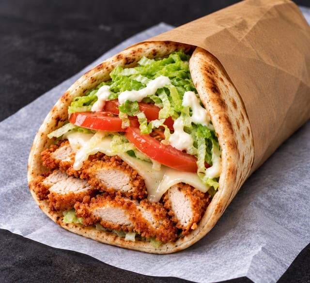 Chicken Cutlet Pita.
