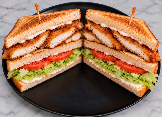 Chicken Cutlet Club Sandwich.
