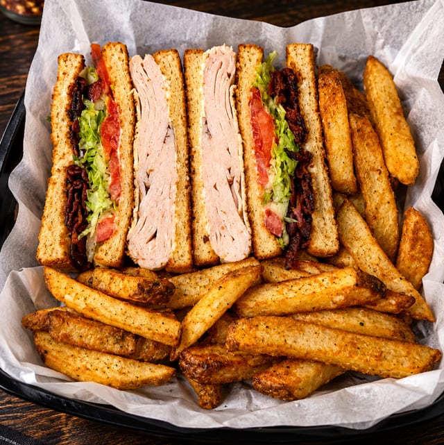 Turkey Club Sandwich.