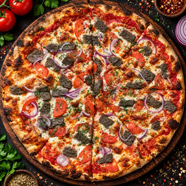 Beef Gyro Pizza.