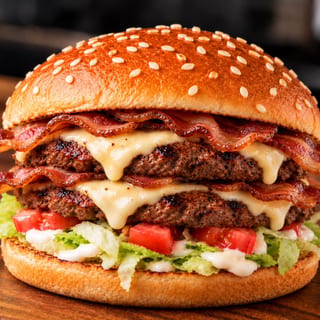 Double Cheeseburger with Bacon