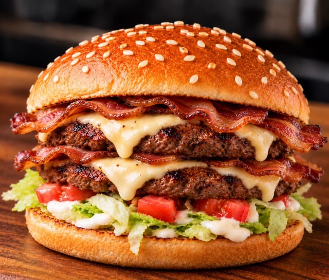 Double Cheeseburger with Bacon.