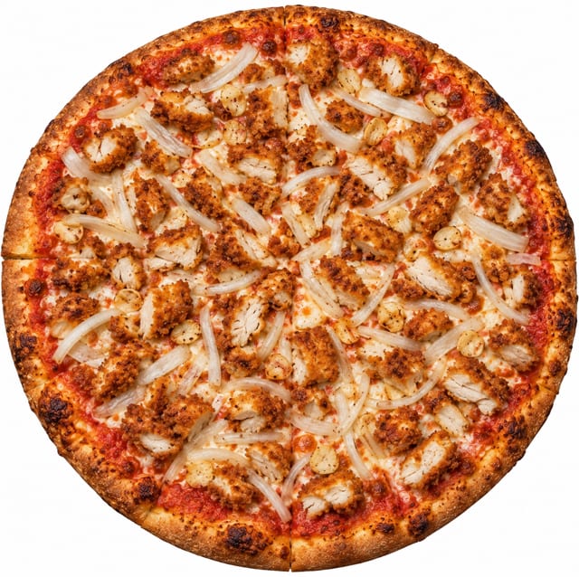 Crispy Chicken Special Pizza.