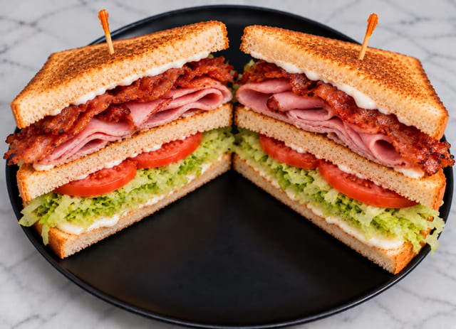 Ham Club Sandwich.