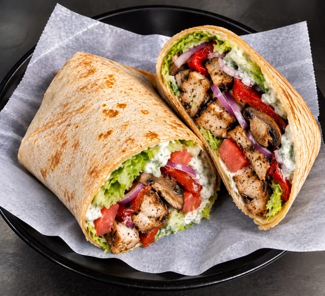 Chicken Souvlaki Wrap.
