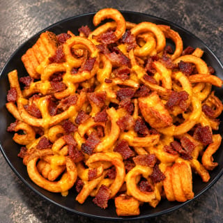 Curly Fries with Cheese & Bacon