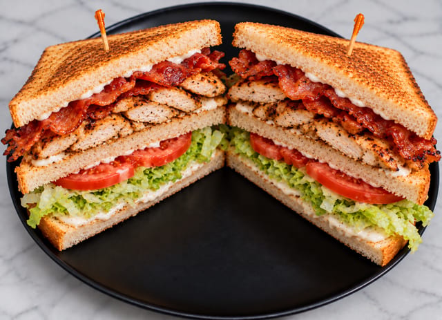 Grilled Chicken Club Sandwich.