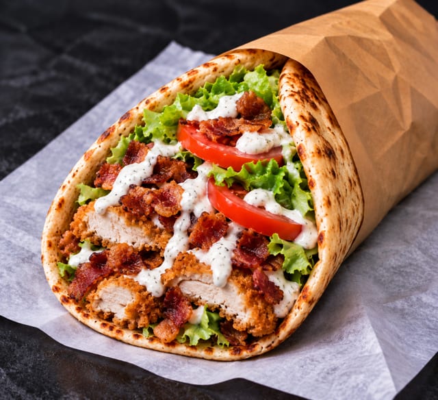 Chicken Bacon Ranch Pita.