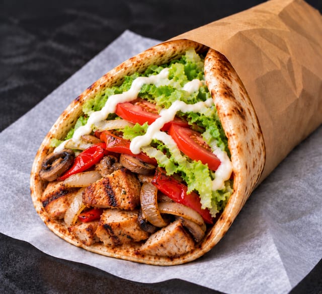 Chicken Kabob Pita.