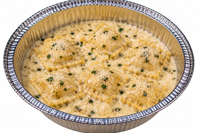Ravioli Alfredo.